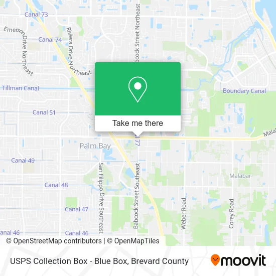 USPS Collection Box - Blue Box map