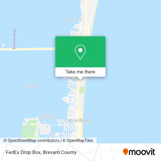 Mapa de FedEx Drop Box