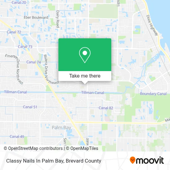 Classy Nails In Palm Bay map