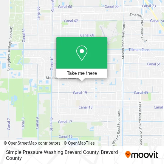 Simple Pressure Washing Brevard County map