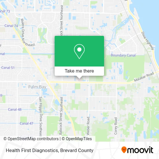 Health First Diagnostics map