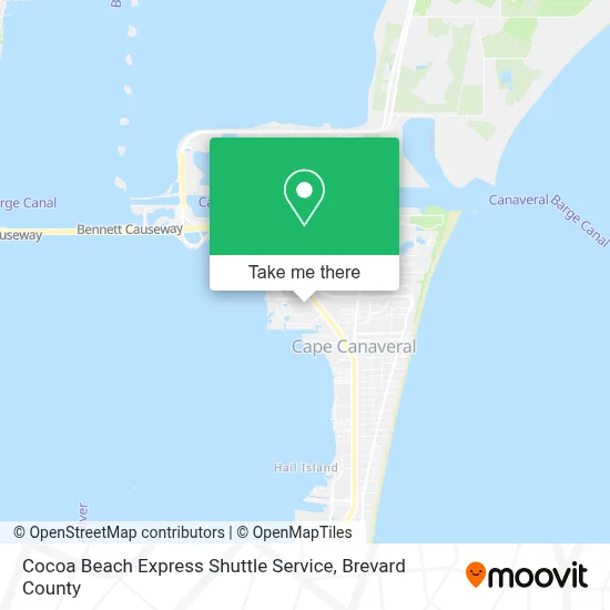 Cocoa Beach Express Shuttle Service map
