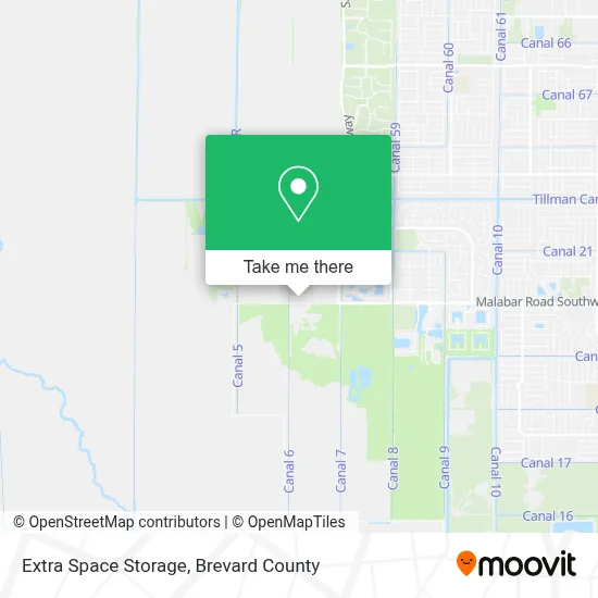 Extra Space Storage map