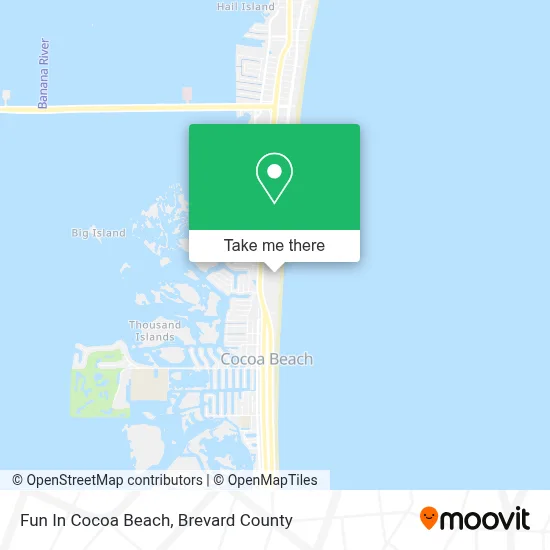Fun In Cocoa Beach map