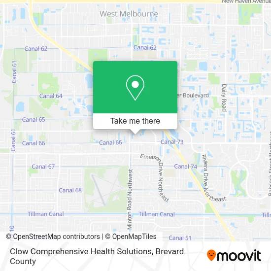 Clow Comprehensive Health Solutions map