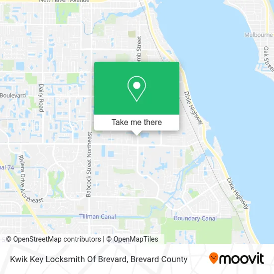 Kwik Key Locksmith Of Brevard map