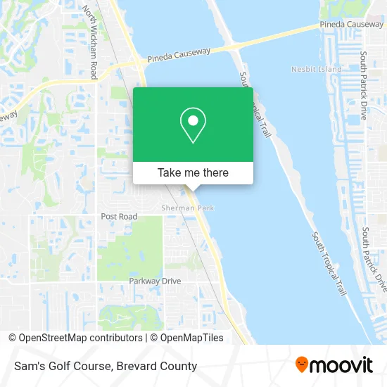 Sam's Golf Course map