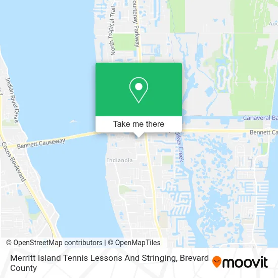 Merritt Island Tennis Lessons And Stringing map