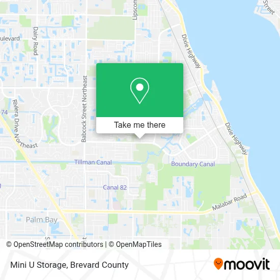 Mini U Storage map