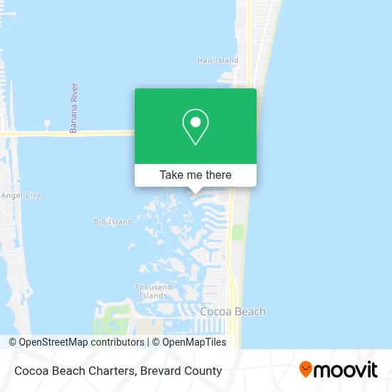 Cocoa Beach Charters map
