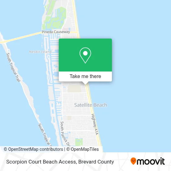 Scorpion Court Beach Access map