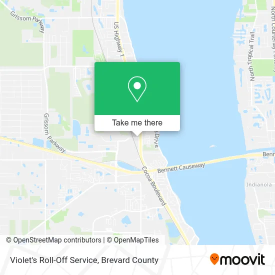 Violet's Roll-Off Service map