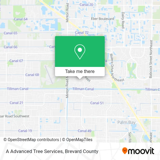 A Advanced Tree Services map
