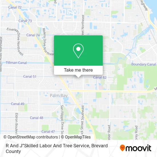 R And J”Skilled Labor And Tree Service map