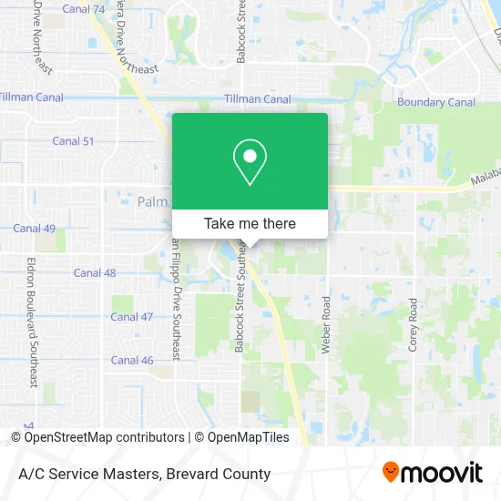 A/C Service Masters map