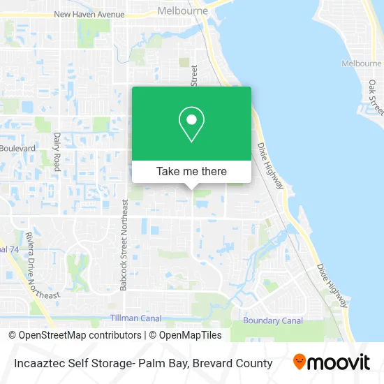 Incaaztec Self Storage- Palm Bay map