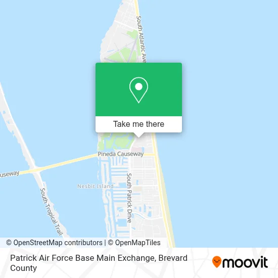 Patrick Air Force Base Main Exchange map