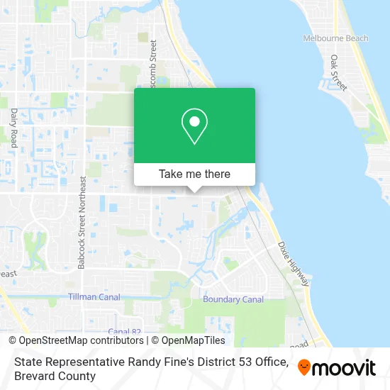 State Representative Randy Fine's District 53 Office map