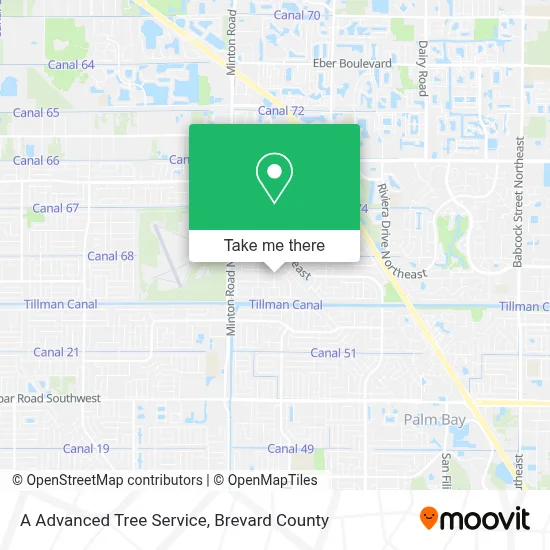 A Advanced Tree Service map