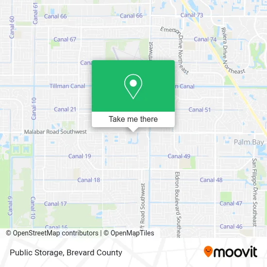 Public Storage map