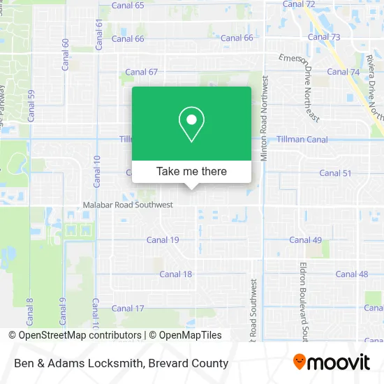 Ben & Adams Locksmith map