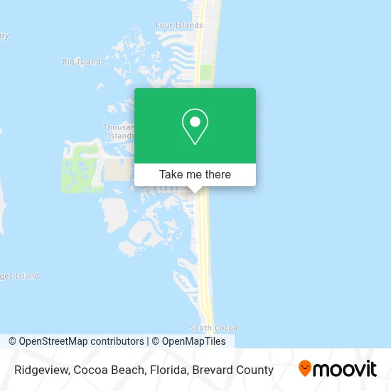 Ridgeview, Cocoa Beach, Florida map