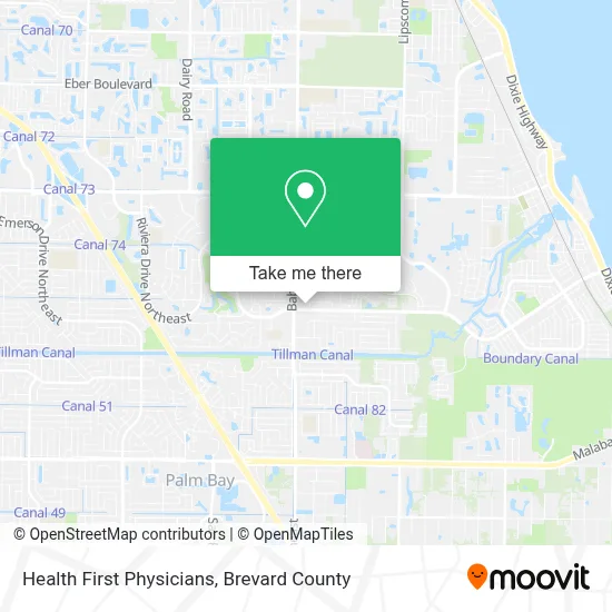 Health First Physicians map