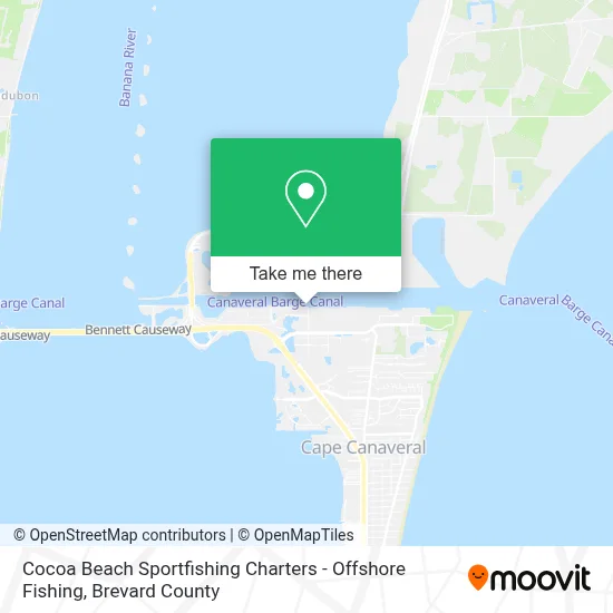 Cocoa Beach Sportfishing Charters - Offshore Fishing map