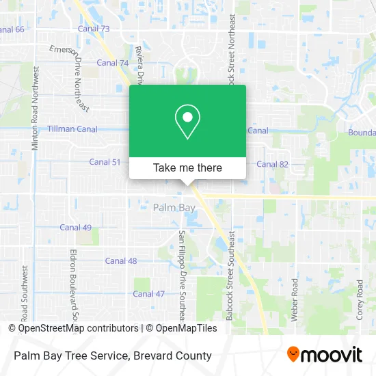 Palm Bay Tree Service map