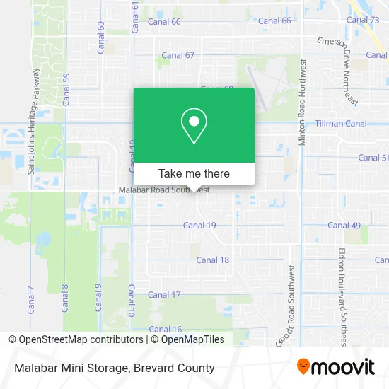 Malabar Mini Storage map