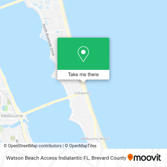 Watson Beach Access Indialantic FL map