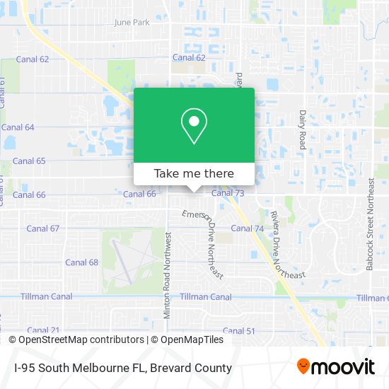 I-95 South Melbourne FL map