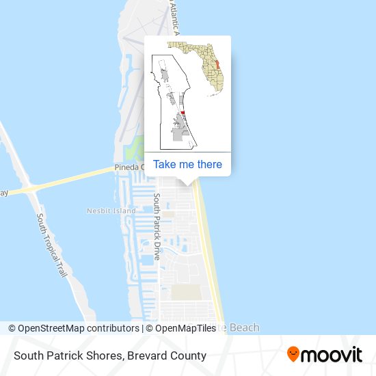 Mapa de South Patrick Shores