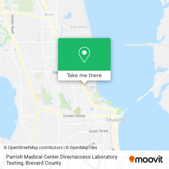 Mapa de Parrish Madical Center Directaccess Laboratory Testing