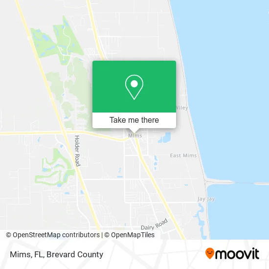 Mims, FL map
