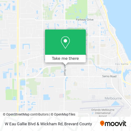 W Eau Gallie Blvd & Wickham Rd map