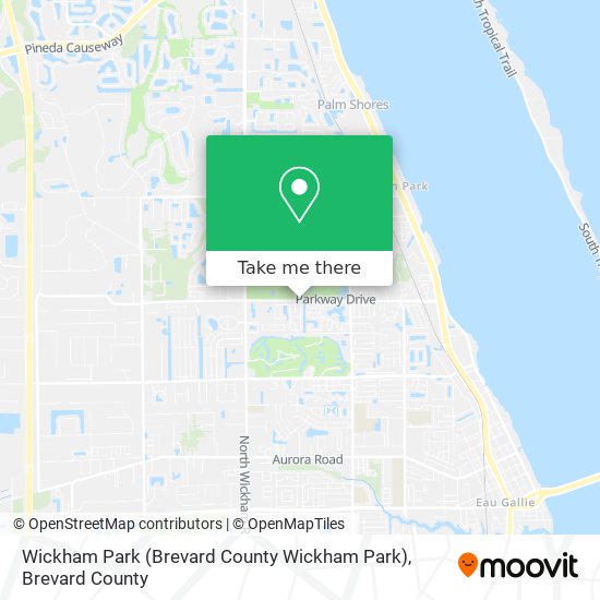 Mapa de Wickham Park (Brevard County Wickham Park)