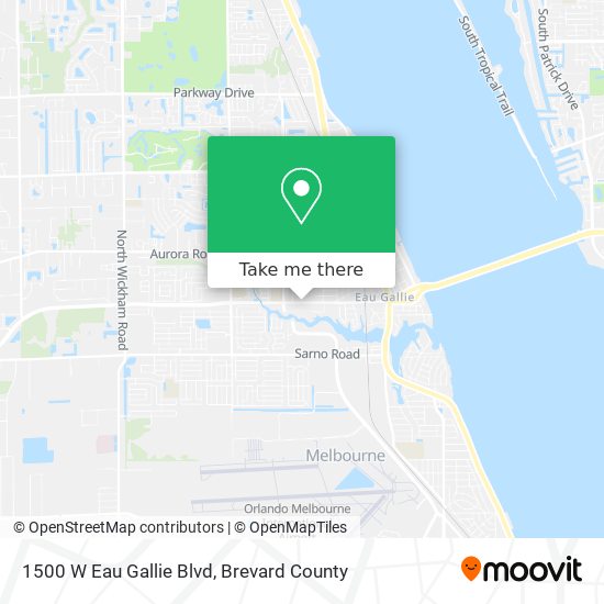 1500 W Eau Gallie Blvd map