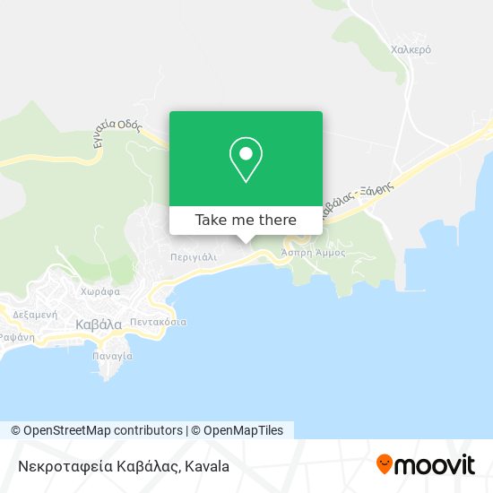 Νεκροταφεία Καβάλας map