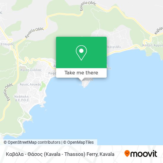 Καβάλα - Θάσος (Kavala - Thassos) Ferry map