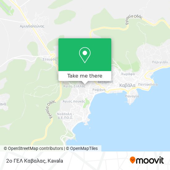 2o ΓΕΛ Καβαλας map