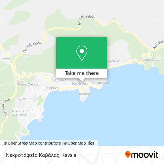 Νεκροταφεία Καβάλας map