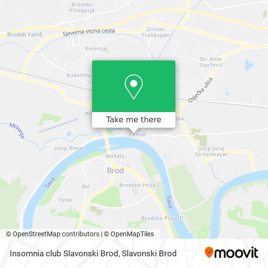 Insomnia club Slavonski Brod map