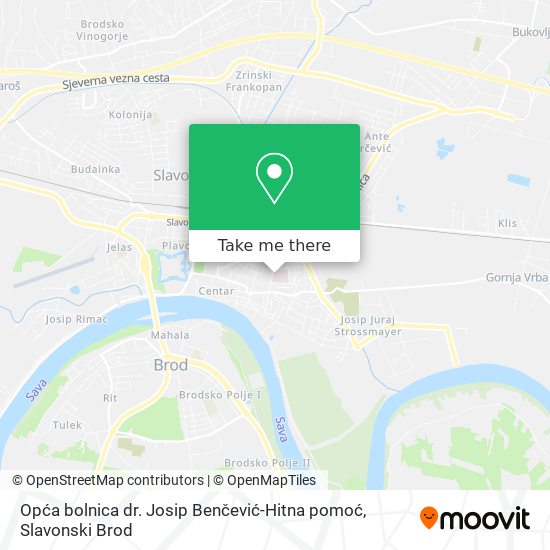 Opća bolnica dr. Josip Benčević-Hitna pomoć map