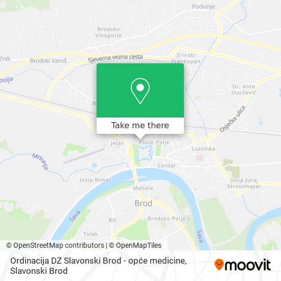 Ordinacija DZ Slavonski Brod - opće medicine map