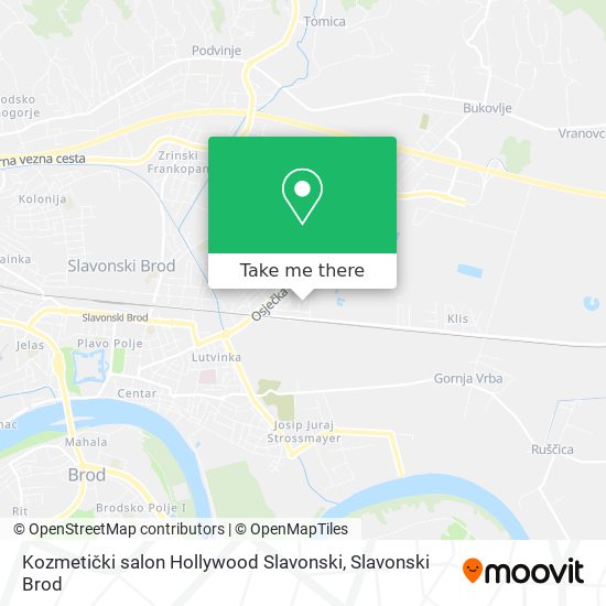 Kozmetički salon Hollywood Slavonski map