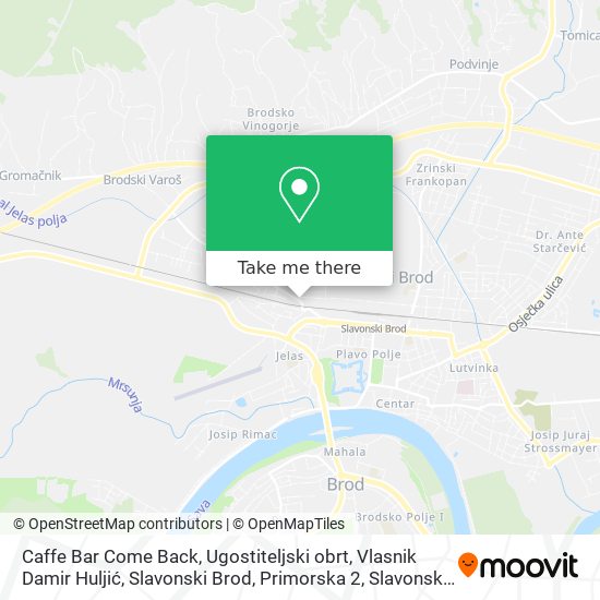 Caffe Bar Come Back, Ugostiteljski obrt, Vlasnik Damir Huljić, Slavonski Brod, Primorska 2 map