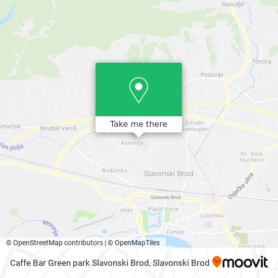 Caffe Bar Green park Slavonski Brod map