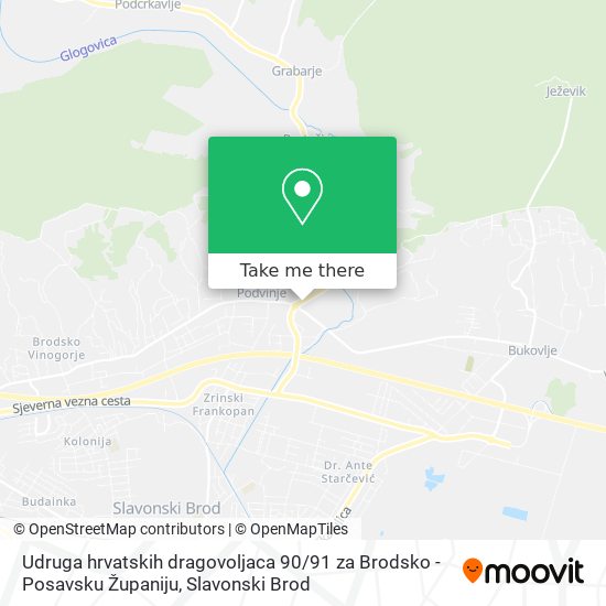 Udruga hrvatskih dragovoljaca 90 / 91 za Brodsko - Posavsku Županiju map