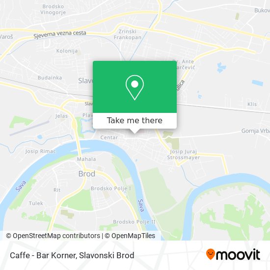 Caffe - Bar Korner map